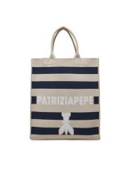 Patrizia Pepe Torebka 2B0123/K264 Beżowy. Brązowe torebki klasyczne damskie Patrizia Pepe, bez wzorów, z materiału, bez dodatków. Za 489.99 zł.