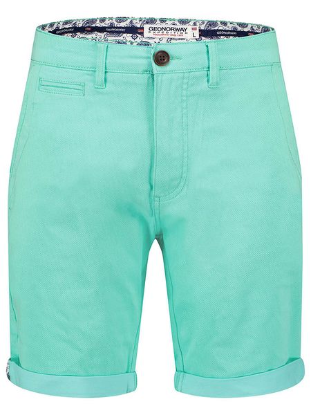 Geographical Norway Bermudy "Pacome" w kolorze turkusowym rozmiar: XXL. Niebieskie szorty męskie Geographical Norway, bez wzorów, z bawełny, klasyczne. Za 60.88 zł.
