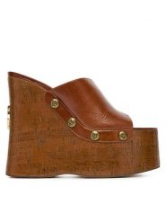 Naked Wolfe Klapki TULIP 00131 Brązowy. Brązowe klapki damskie Naked Wolfe, bez wzorów, ze skóry, bez obcasa. Za 1,319.00 zł.