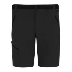 Męskie Spodenki Xert Stretch Shorts. Czarne szorty męskie Regatta, bez kołnierzyka. Za 222.99 zł.