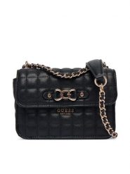 Guess Torebka Nadira Mini HWQG84 24780 Czarny. Czarne torebki klasyczne damskie Guess, z aplikacjami, ze skóry, bez dodatków. Za 399.99 zł.