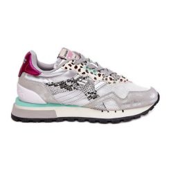 Sneakersy Buty Sportowe Damskie D.Franklin DFSH378006 Srebrne srebrny. Szare buty sportowe na co dzień damskie bez wzorów. Za 630.47 zł.