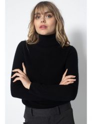 Perfect Cashmere Kaszmirowy golf "Ashley" w kolorze czarnym rozmiar: XXL. Czarne golfy damskie Perfect Cashmere, xxl, bez wzorów, z kaszmiru, bez ramiączek. Za 340.99 zł.