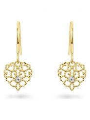 DIA DIAMONDS Pozłacane kolczyki z diamentami rozmiar: onesize. Żółte kolczyki damskie DIA DIAMONDS, z diamentem, pozłacane, z zapięciem typu bigiel. Za 144.92 zł.