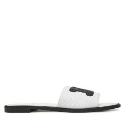 Klapki Max Mara. Białe klapki damskie Max Mara, bez wzorów, bez obcasa. Za 969.99 zł.