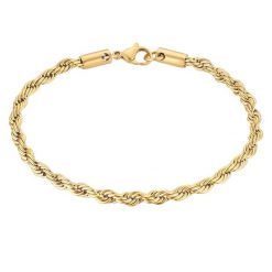 True Rebels Bransoletka ze Stali Nierdzewnej w zlotym Bransoletki 1 ct Męskie. Żółte biżuteria dla mężczyzn True Rebels, pozłacane. Za 129.99 zł.