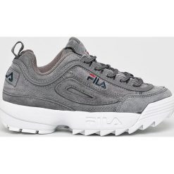 Fila - Buty Disruptor. Szare buty sportowe na co dzień damskie Fila, bez wzorów, z gumy. W wyprzedaży za 399.90 zł.