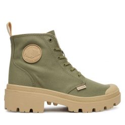 Trapery Palladium. Zielone trapery damskie Palladium, bez obcasa. Za 399.99 zł.