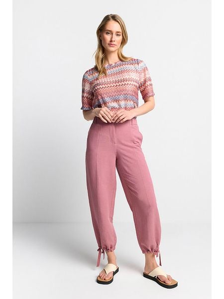 Rich & Royal Koszulka w kolorze błękitno-jasnobrązowo-beżowym rozmiar: S. Brązowe bluzki damskie Rich & Royal, s, bez wzorów, bez kołnierzyka, bez ramiączek. Za 117.45 zł.