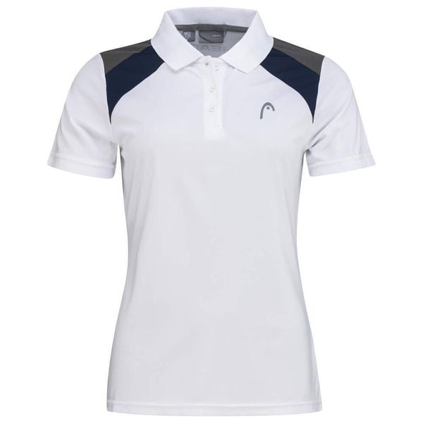Koszulka polo damska CLUB 22 Tech. Białe bluzki damskie HEAD, xl, bez wzorów, z poliesteru, sportowe, bez kołnierzyka, bez ramiączek. Za 238.00 zł.