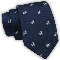 Krawat Alties (7 cm) - Znaki Zodiaku: KOZIOROŻEC. Niebieskie krawaty i muchy męskie Alties, bez wzorów, z tkaniny, eleganckie. Za 49.00 zł.