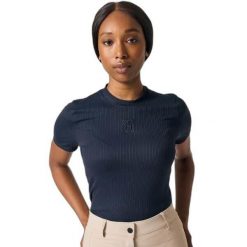 Damska koszulka do jazdy konnej PS of Sweden Courtney Striped Mesh. Niebieskie t-shirty damskie PS OF SWEDEN, bez wzorów, z meshu, bez kołnierzyka. Za 356.00 zł.