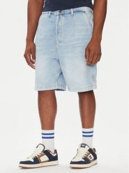 DC Shoes Szorty jeansowe Carpenter ADYDS03022 Błękitny Baggy Fit. Niebieskie szorty męskie DC Shoes, z bawełny, bez kołnierzyka. Za 259.99 zł.