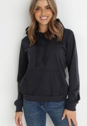 Czarna Bluza z Kapturem Anitta. Czarne bluzy z kapturem damskie Born2be, xl. Za 19.99 zł.