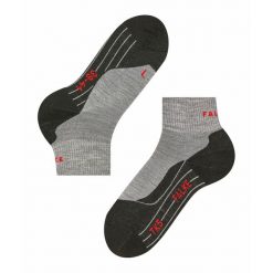 Skarpetki Falke TK5 Short. Szare skarpetki męskie Falke, bez wzorów, z poliamidu. Za 156.50 zł.