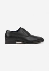 Czarne Półbuty ze Skóry Naturalnej do Garnituru Vevaletta. Czarne buty wizytowe męskie Born2be, ze skóry, bez zapięcia. Za 219.99 zł.