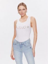 Liu Jo Beachwear Top VA3100 J5360 Biały Regular Fit. Białe topy damskie Liu Jo Beachwear, l, bez wzorów, z wiskozy, bez kołnierzyka. Za 349.99 zł.