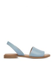 Lasocki Sandały CEO-EST-AFIONA-17 Niebieski jasny. Niebieskie sandały damskie Lasocki, bez wzorów, ze skóry, bez obcasa, na płaskiej podeszwie. Za 139.99 zł.