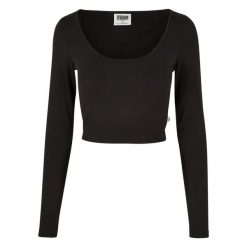 Damska koszulka crop top z długim rękawem Urban Classics Organic. Czarne t-shirty damskie Urban Classics, m, bez wzorów, z bawełny, bez kołnierzyka. Za 127.00 zł.