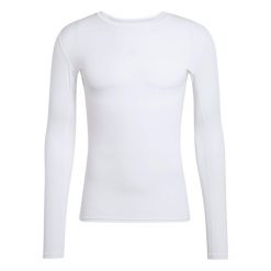 Koszulka z długim rękawem adidas Techfit. Białe t-shirty sportowe męskie Adidas, l, z materiału, bez ramiączek, na fitness i siłownię, techfit (adidas). Za 261.00 zł.
