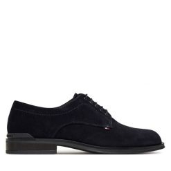 Półbuty Tommy Hilfiger. Niebieskie półbuty męskie Tommy Hilfiger, bez zapięcia. Za 419.99 zł.