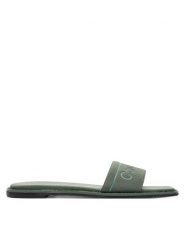 Calvin Klein Klapki Flat Slide He HW0HW01989 Zielony. Zielone klapki damskie CALVIN KLEIN, bez wzorów, z materiału, bez obcasa. Za 309.99 zł.