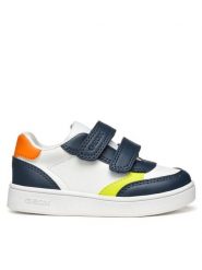 Geox Sneakersy B Eclyper B555LA 054FU C4211 Granatowy. Niebieskie buty sportowe chłopięce Geox, bez wzorów, ze skóry, bez zapięcia. Za 99.99 zł.