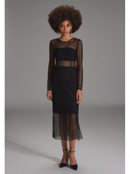 SWING Sukienka w kolorze czarnym rozmiar: 36. Czarne sukienki damskie Swing, bez wzorów, bez kołnierzyka, bez ramiączek, maxi. Za 205.45 zł.