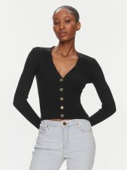 Pinko Kardigan Tilacino 102018 A1KW Czarny Slim Fit. Czarne kardigany damskie Pinko, l, bez wzorów, z bawełny. Za 1,339.00 zł.