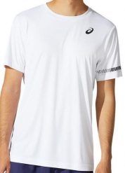 Koszulka sportowa męska Asics Court SS Tee. Białe t-shirty sportowe męskie Asics, m, z materiału, bez ramiączek, do biegania. Za 165.00 zł.