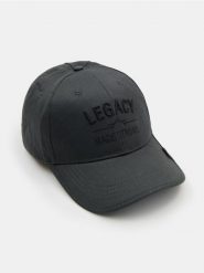 Czapka z daszkiem z hafotwanym napisem - szary. Szare czapki męskie Sinsay, bez wzorów. Za 19.99 zł.