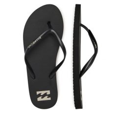 Japonki Billabong. Czarne klapki damskie Billabong, bez wzorów, bez obcasa. Za 59.99 zł.
