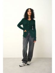 AUTHENTIC CASHMERE Kaszmirowy kardigan "Caron" w kolorze ciemnozielonym rozmiar: S. Zielone kardigany damskie AUTHENTIC CASHMERE, s, bez wzorów, z kaszmiru. Za 347.99 zł.