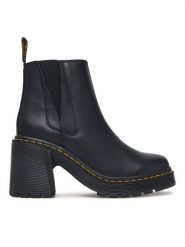 Dr. Martens Botki Spence Leather Flared Heel DM26440001 Czarny. Czarne botki damskie Dr. Martens, bez obcasa, na słupku, bez zapięcia. Za 989.99 zł.