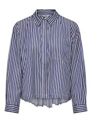 ONLY Bluzka w kolorze granatowym rozmiar: XS. Niebieskie bluzki damskie Only, xs, bez wzorów, bez kołnierzyka, bez ramiączek. Za 70.41 zł.