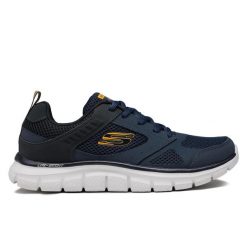 Buty na co dzień na trening męskie SKECHERS TRACK SYNTAC skóra. Czarne buty fitness męskie Skechers, na fitness i siłownię. Za 228.00 zł.