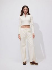 Bluza z wysoką stójką - jasnożółty. Żółte bluzy bez kaptura damskie Reserved, l, z bawełny. Za 79.99 zł.