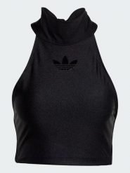 Adidas Top w kolorze czarnym rozmiar: L. Czarne topy damskie Adidas, l, bez wzorów, bez kołnierzyka. Za 77.95 zł.