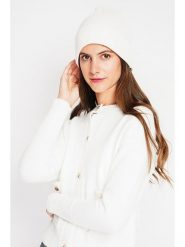 William de Faye Czapka beanie w kolorze białym rozmiar: onesize. Białe czapki zimowe damskie William De Faye, ze splotem. Za 56.99 zł.