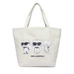 Torebka KARL LAGERFELD. Białe torebki klasyczne damskie Karl Lagerfeld, bez wzorów, bez dodatków. Za 389.99 zł.