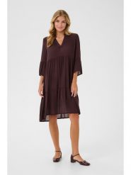 Kaffe Sukienka w kolorze brązowym rozmiar: 36. Brązowe sukienki damskie Kaffe, na co dzień, s, bez wzorów, z wiskozy, klasyczne, bez kołnierzyka, bez ramiączek, midi, proste. Za 152.62 zł.