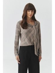 TATUUM Bluzka w kolorze czarno-czerwono-kremowym rozmiar: 42. Brązowe bluzki damskie Tatuum, bez wzorów, z wiskozy, bez kołnierzyka, bez ramiączek. Za 83.03 zł.