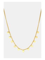 MOODE Naszyjnik "Jessica" z elementami ozdobnymi - dł. 42 cm rozmiar: onesize. Żółte naszyjniki damskie MOODE, ze stali. Za 43.99 zł.