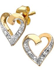 Revoni Złote kolczyki-wkrętki z diamentami rozmiar: onesize. Żółte kolczyki damskie Revoni, z diamentem, złote. Za 1,165.99 zł.