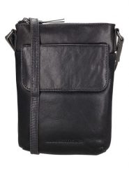 HIDE & STITCHES Skórzana torebka "Porto" w kolorze czarnym - 17 x 22 x 2 cm rozmiar: onesize. Czarne torebki klasyczne damskie HIDE & STITCHES, bez wzorów, z materiału, bez dodatków. Za 173.99 zł.