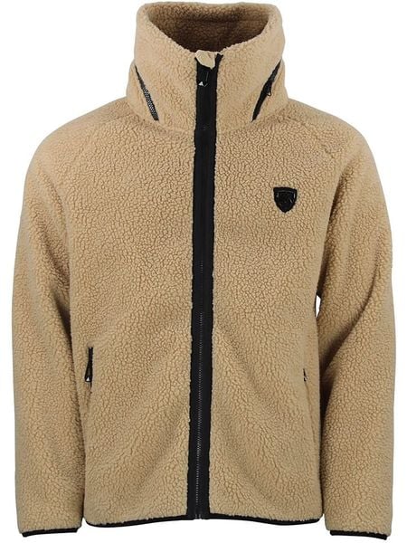Peak Mountain Kurtka polarowa "Camay" w kolorze jasnobrązowym rozmiar: XXL. Brązowe kurtki męskie Peak Mountain, xxl, bez wzorów, z polaru, bez kaptura. Za 231.13 zł.