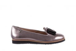 Mokasyny Bayla-018 1063-X90 Pewter, Srebrny, Skóra naturalna - 38. Szare mokasyny damskie Bayla, z materiału. W wyprzedaży za 134.10 zł.
