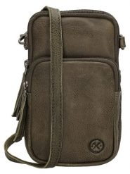 HIDE & STITCHES Skórzana torebka w kolorze khaki na telefon - 10 x 17 x 4 cm rozmiar: onesize. Brązowe torebki klasyczne damskie HIDE & STITCHES, bez wzorów, z materiału, bez dodatków. Za 130.99 zł.