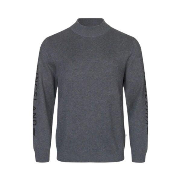 Sweter z okrągłym dekoltem Kingsland Vikko. Szare swetry męskie KINGSLAND, l, bez wzorów, z materiału, bez kołnierzyka. Za 428.00 zł.