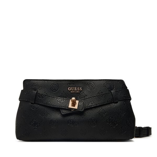 Torebka Guess. Czarne listonoszki damskie Guess, z aplikacjami, bez dodatków. Za 544.99 zł.